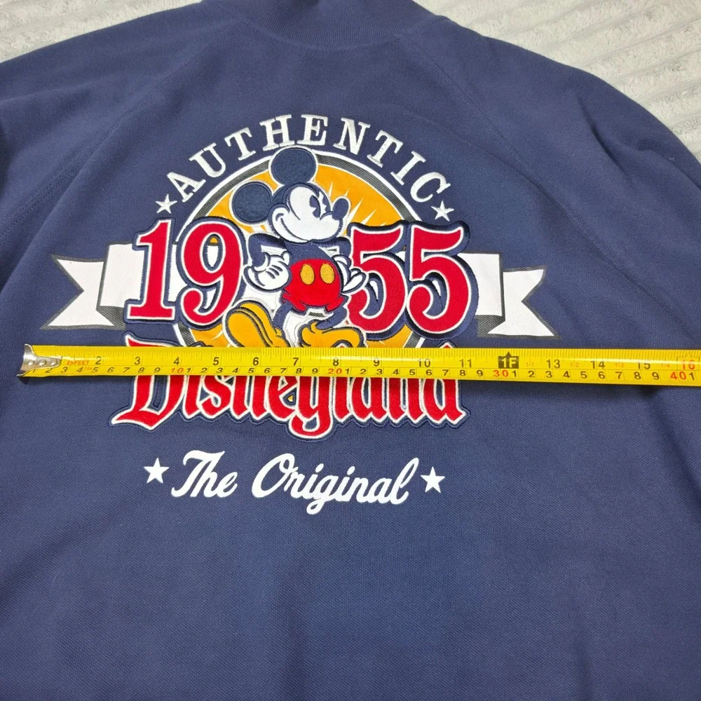 Disney Parks Disneyland 1955 Mickey Mouse Full Zip Track Jacket Navy Blue XXL